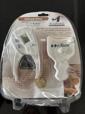AccuFitness FatTrack II Digital Body Fat Caliper MyoTape AF-FT03 NEW Fat Loss
